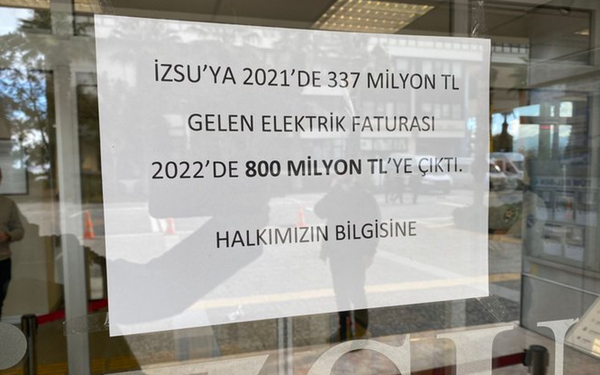 İZSU'ya 800 milyon TL'lik elektrik faturası