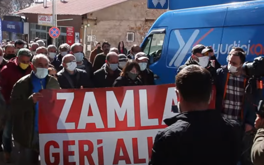 Dersim'de zam protestosu