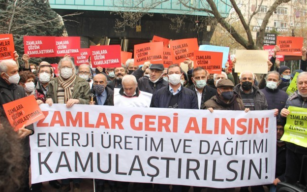 Ankara'da zamlı fatura eylemi