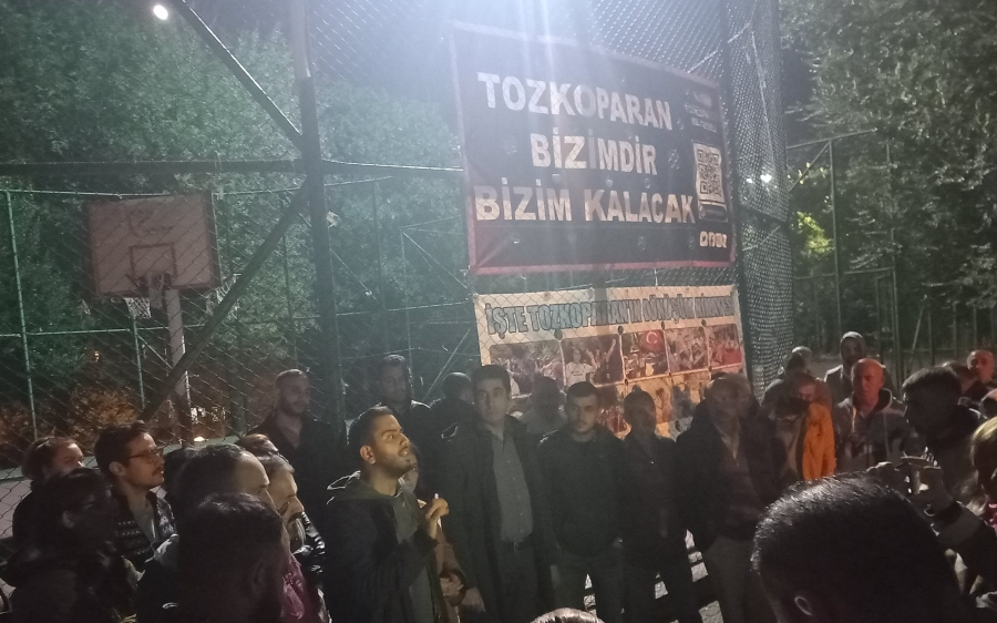 Tozkoparan halkı sokakta: Sabaha kadar nöbet tutulacak