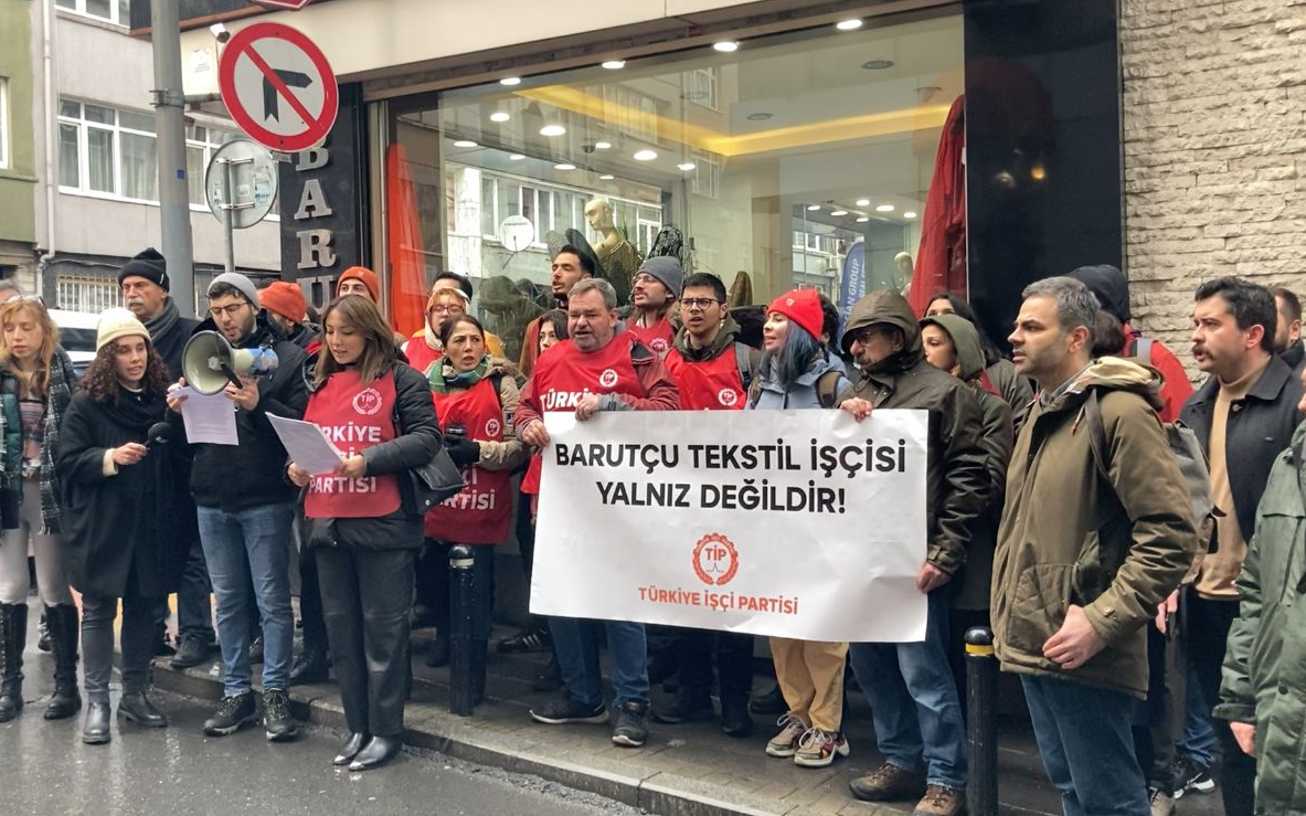 TİP’ten Barutçu Tekstil işçileriyle dayanışma eylemi