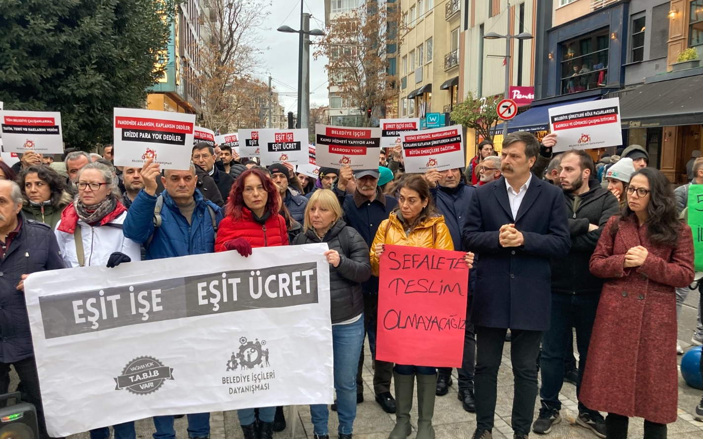 Belediye İşçileri Dayanışması’ndan Kadıköy’de eylem