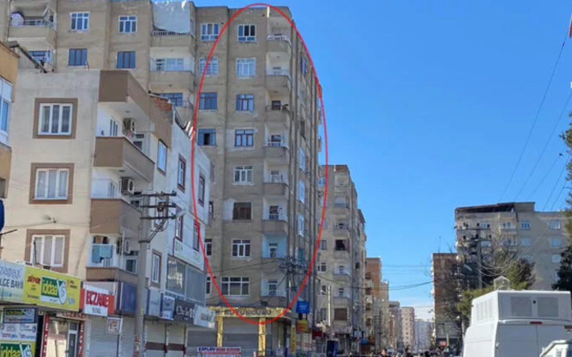 Diyarbakır'da 9 katlı binada çökme tehlikesi