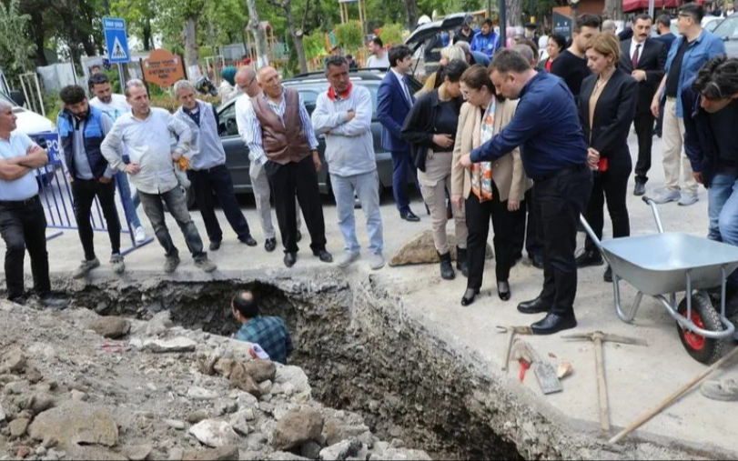 Amasra'da doğal gaz kazısında tarihi sütun parçaları bulundu