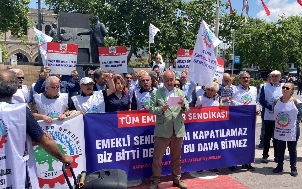 Tüm Emekliler Sendikası’ndan kapatma davasına tepki!