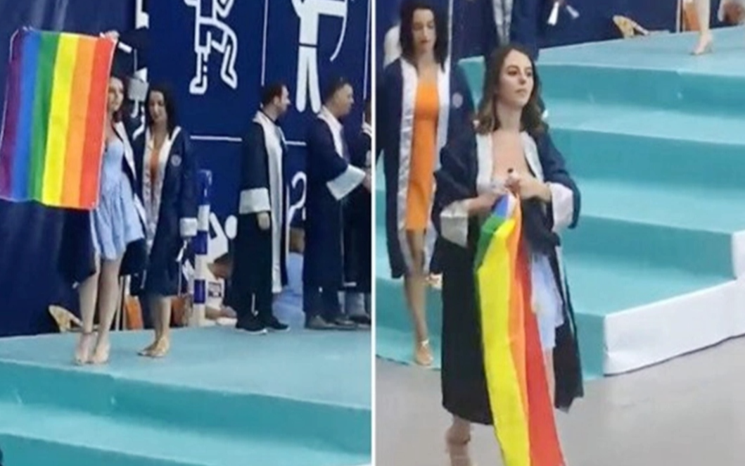 Uşak Üniversitesi, gökkuşağı bayrağı açan öğrenciyi hedef aldı