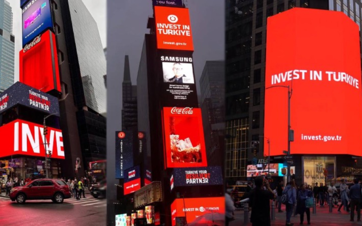 Türkiye'ye yatırımcı çekmek için Times Meydanı’na reklam