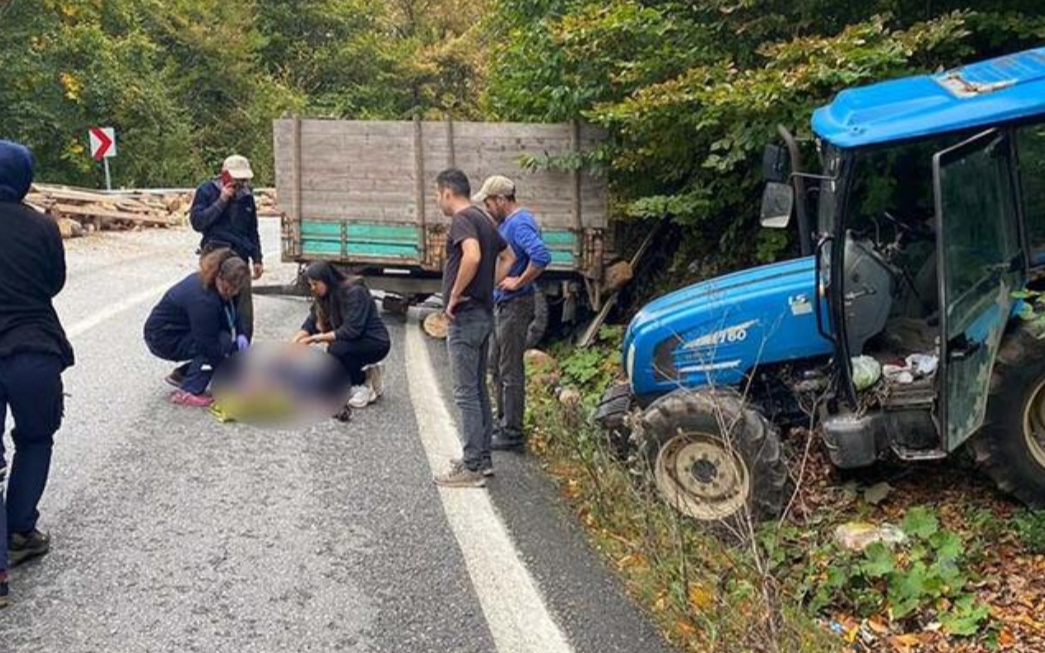 Traktör, şarampole devrildi: Bir ölü