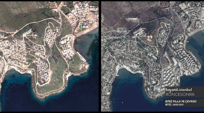 İki fotoğrafla tsunami korkusu yaşanan Bodrum’un öncesi ve sonrası 