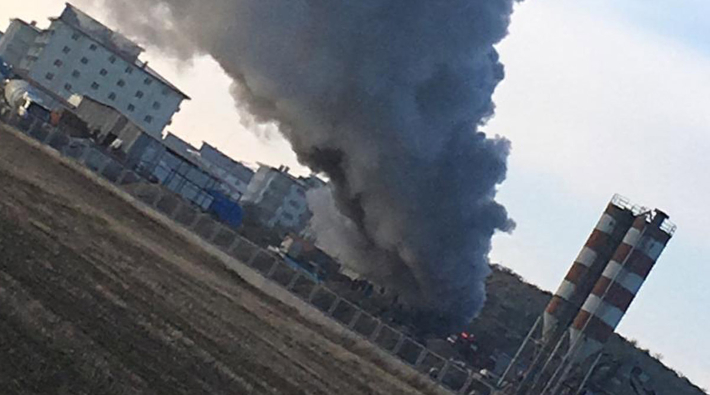 Burdur'da cezaevi inşaatında yangın çıktı 