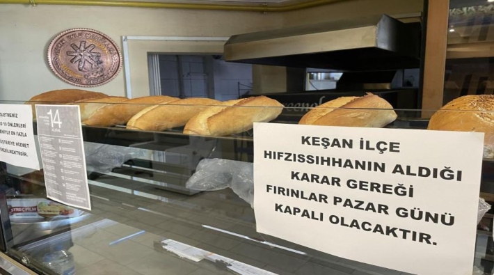 Covid-19 vaka sayısı artan Keşan’da pazar günleri ekmek çıkmayacak