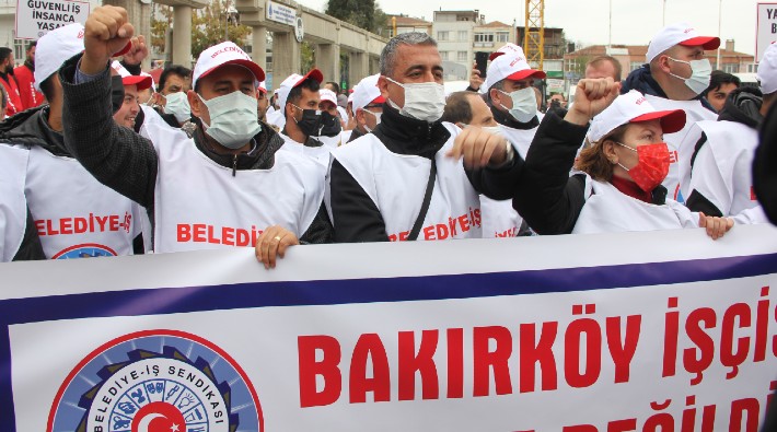 İşçi dayanışması: Grevdeki Bakırköy Belediyesi işçilerine 7 ilden destek
