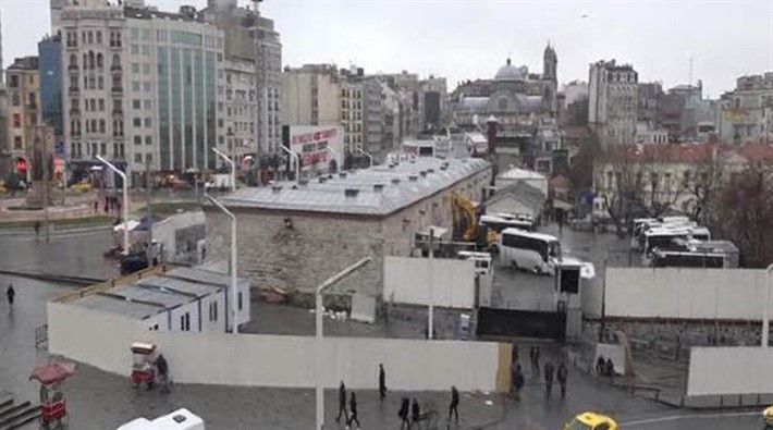  Taksim'de bugün cami inşaatının temel atma töreni yapılacak
