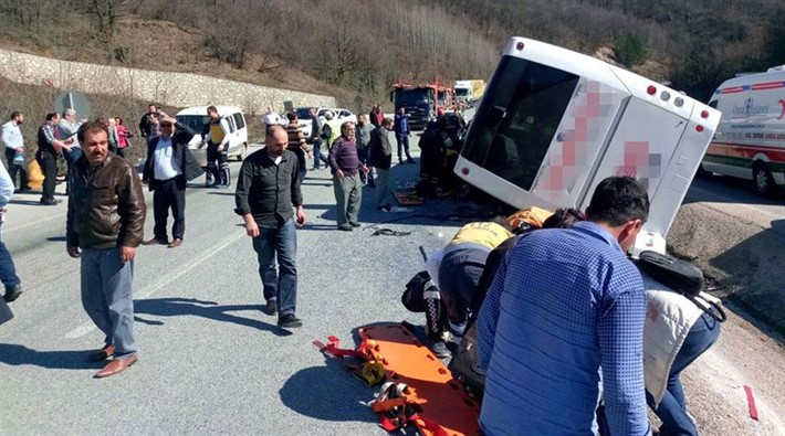 Türk Metal Sendikası'nın otobüsü devrildi: 7 ölü, 35 yaralı