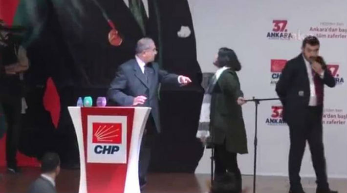 CHP kongresinde  kadınlar delegenin cinsiyetçi söylemine karşı sahneyi bastı!