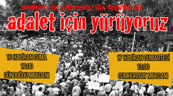 Adalet Yürüyüşü'ne HAZİRAN İzmir'den destek: Memleket için, geleceğimiz için, özgürlük için!