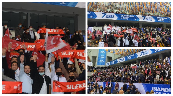 AKP'liler il kongresinde maske ve sosyal mesafeyi hiçe saydı
