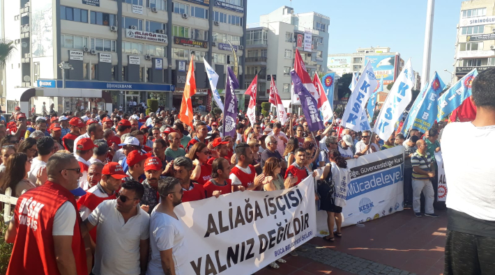 İzmir Aliağa'da 15-16 Haziran direnişi mitingi  