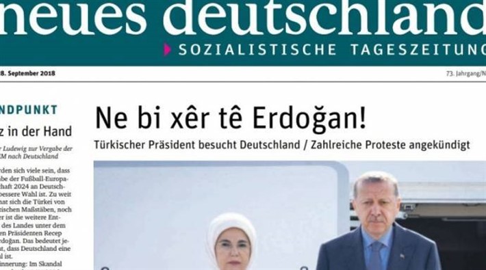 Alman gazetesi ‘Ne bi xêr tê Erdoğan’ manşetiyle çıktı