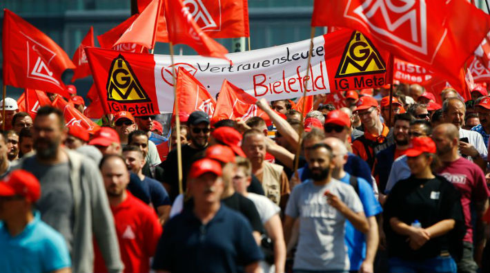 Almanya’da metal ve elektronik sanayide büyük grev