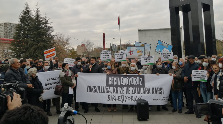 'Geçinemiyoruz' diyenler Ankara'da buluştu: 'Savaşa ve Diyanet'e ayrılan bütçe halka ayrılsın'