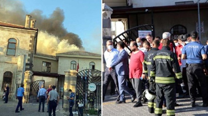 Antep'te özel hastanede yangın: 46 hasta tahliye edildi