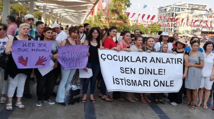 Aydın'daki çocuk istismarı protesto edildi