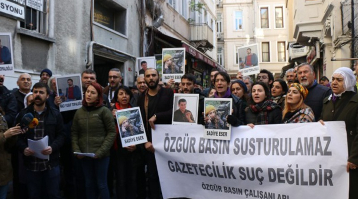 Basın emekçilerinden tutuklanan gazeteciler için eylem