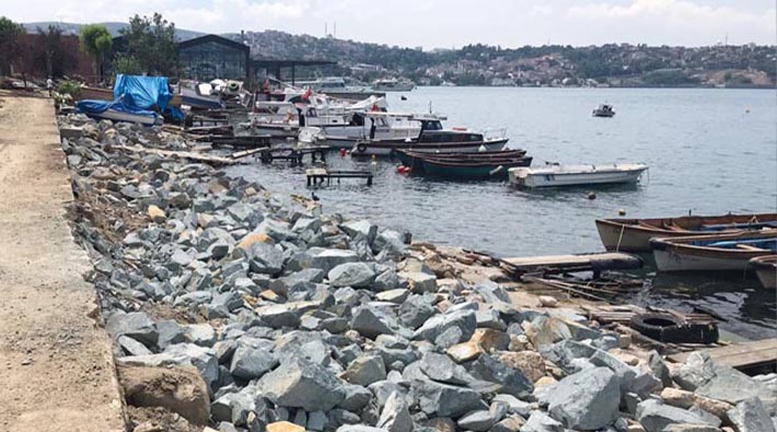 Beykoz'da düzenlemeyle alanları tahrip edilen teknelerin sahile yanaşmasına izin verilmiyor