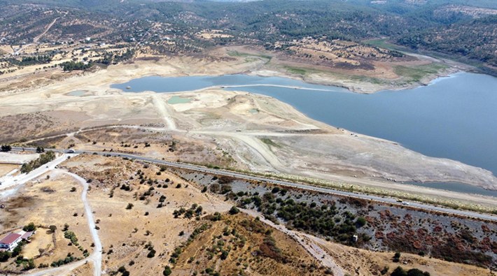 Bodrum'un su ihtiyacını karşılayan Mumcular Barajı'nda doluluk oranı yüzde 10'un altında