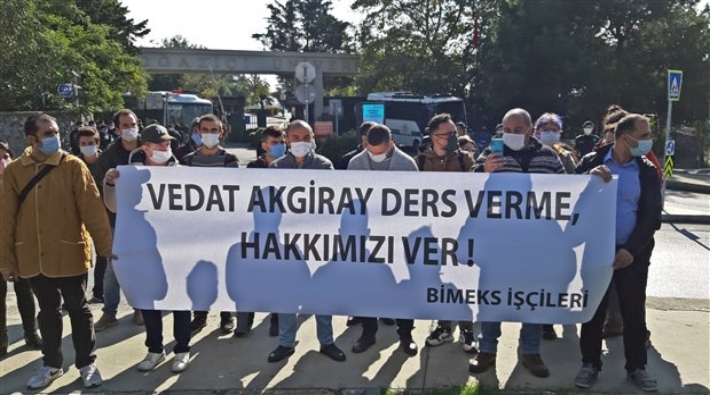 Boğaziçi Üniversitesi önünde basın açıklaması yapmak isteyen BİMEKS işçileri gözaltına alındı! 