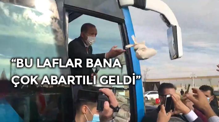 Erdoğan, 'Eve ekmek götüremiyoruz' diyen yurttaşa çay fırlattı