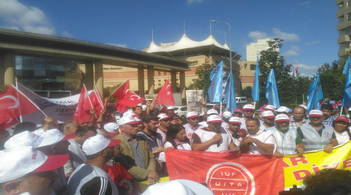 Cargill işçileri tüm engellere rağmen yürüyüşü tamamladı: 'Mücadelemiz sürecek'