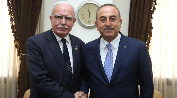 Dışişleri Bakanı Çavuşoğlu, Filistinli mevkidaşıyla 'Ortadoğu barış planı'nı görüştü