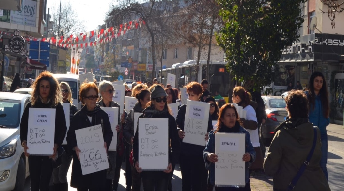 Çekmeköylü kadınlardan bu yıl katledilen 406 kadın için sessiz yürüyüş!