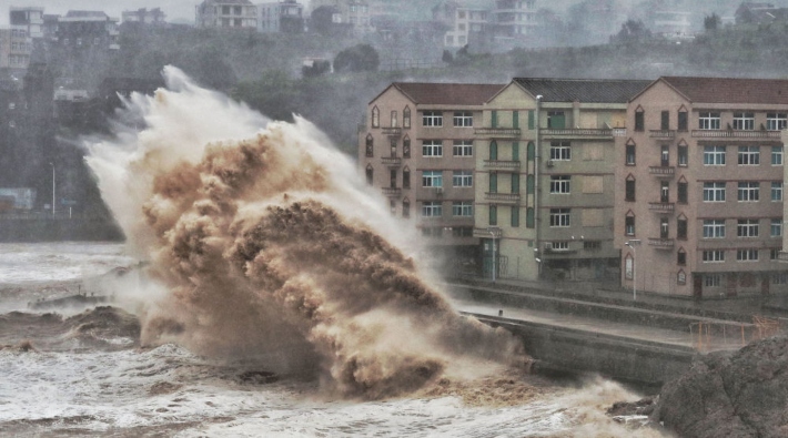 Çin'deki Lekima tayfununda ölü sayısı 45'e çıktı