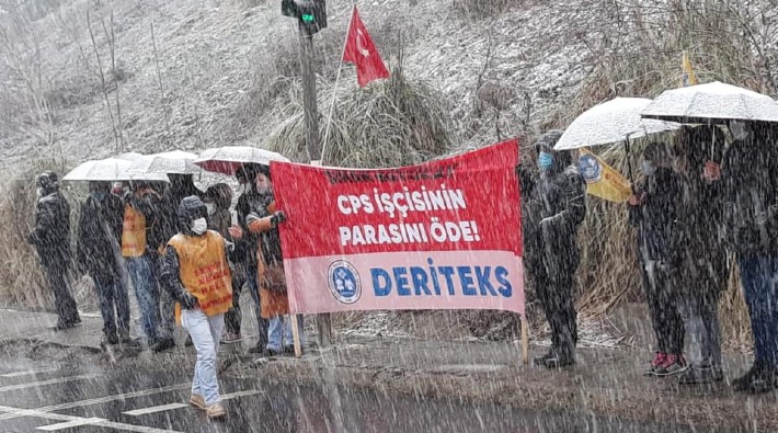 CPS Otomotiv Tekstil'de ödenmeyen ücretler ve tazminat hakkı için işçilerin direnişi sürüyor!