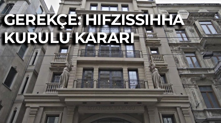 YSK, Hıfzıssıhha Kurulu'nu işaret etmişti: Baro seçimi iptal edildi