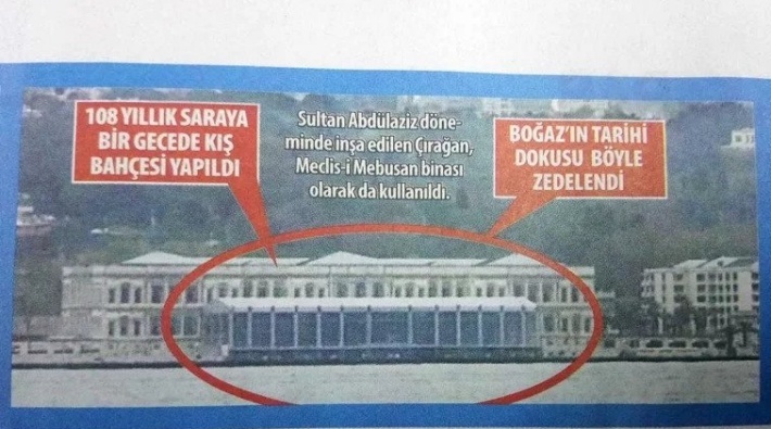 'Demirören ve Kalyoncu ailesinin düğünü için Çırağan Sarayı'nın bahçesine prefabrik yapıldı'