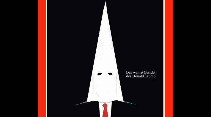 Der Spiegel'den Ku Klux Klan maskeli Trump kapağı