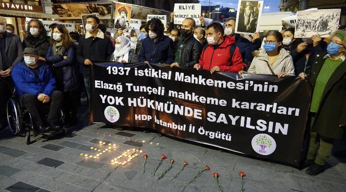 Dersim Katliamı'nda yaşamını yitirenler, katliamın 83. yılında Taksim’de anıldı
