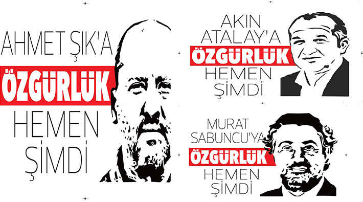 AYM'nin kararının ardından tutuklu gazeteciler için sosyal medya eylemi
