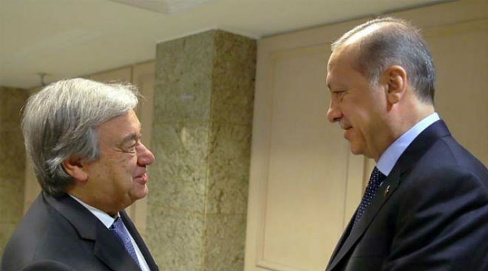 Erdoğan BM Genel Sekreteri Guterres'le görüştü