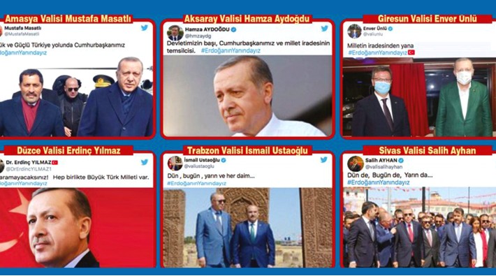 'Erdoğan'ın yanındayız' kampanyasına katılan 'militan valiler'e tepki: 'Bu kişiler hakkında yasal süreç başlatılmalı'