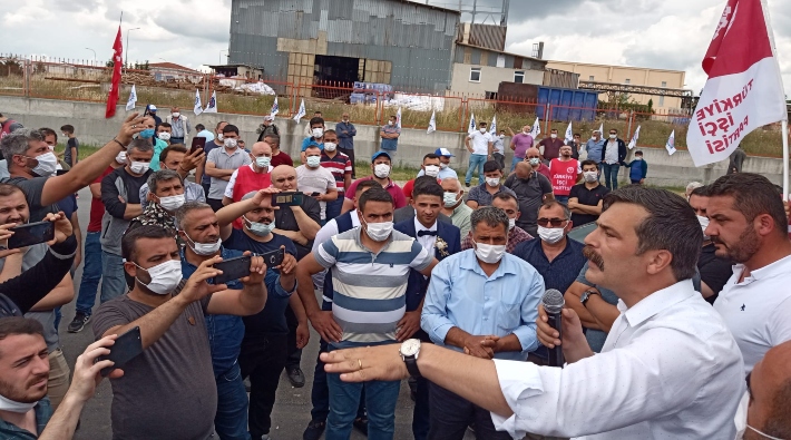 TİP Genel Başkanı Erkan Baş, Trakya'da direnen işçilerle buluştu: 'Bu düzen patronların düzeni, yıkacağız!'