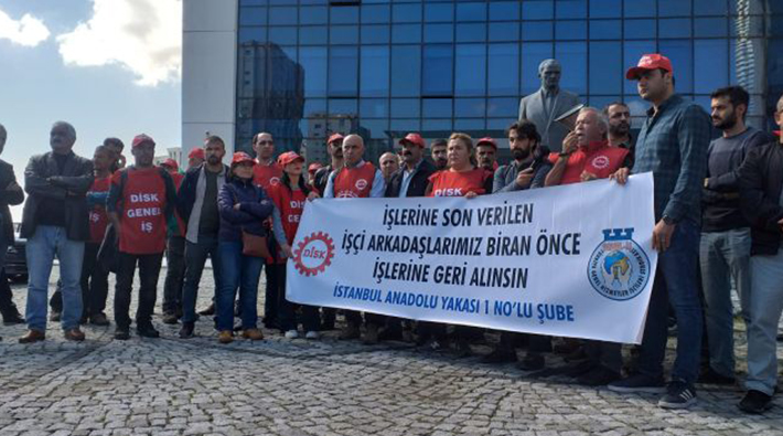 Sendikalı iki işçinin görevine son veren Ataşehir Belediyesi önünde eylem: Sonuna kadar devam edeceğiz