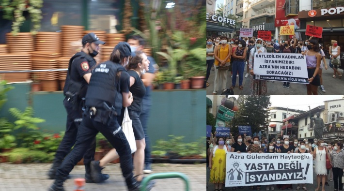 Katledilen Azra Gülendam Haytaoğlu için İzmir, Antalya ve Ankara'da eylem