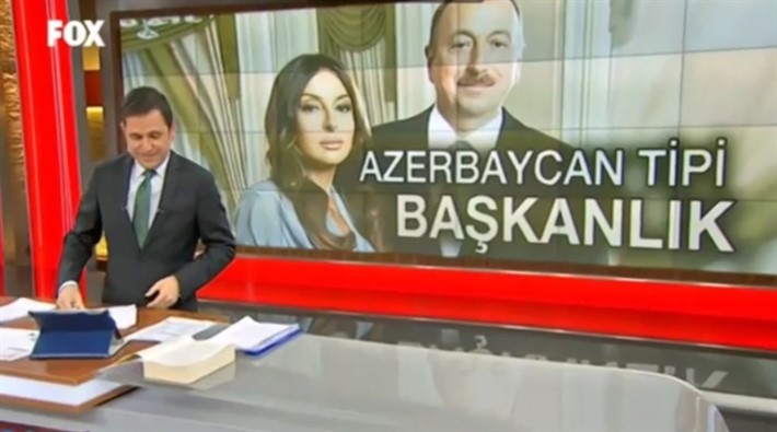 Başkanlıkla yönetilen Azerbaycan’da Fatih Portakal’ın Aliyev’i eleştirmesi nedeniyle FOX TV yayını durduruldu