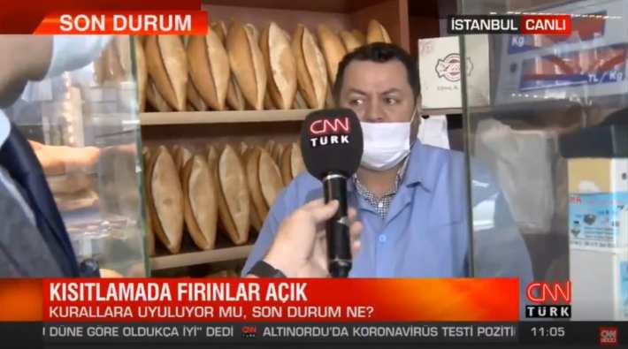Fırıncı pahalılıktan bahsedince CNN Türk muhabiri yayını kesti