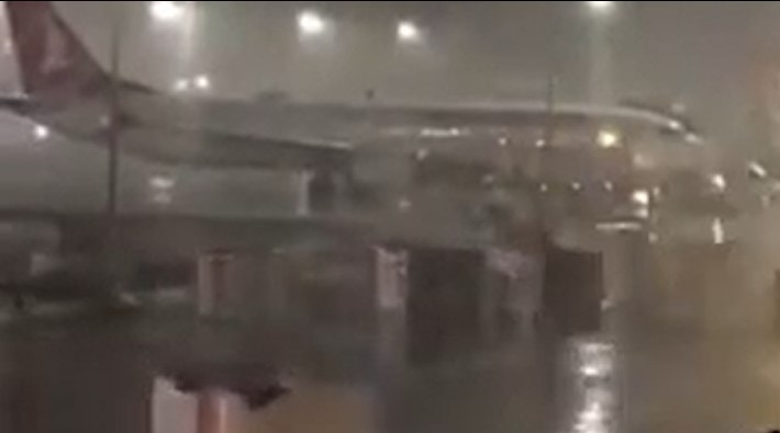 İstanbul Havalimanı'nı fırtına vurdu!